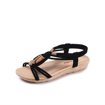 Beaded Weave Roman Sandals